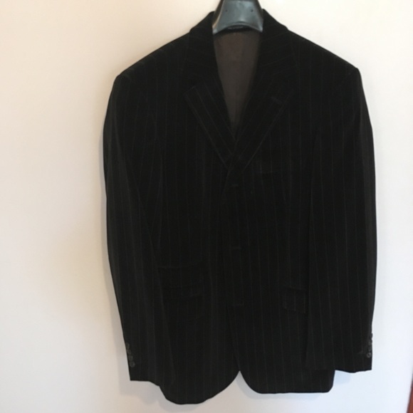 Hugo boss mens 40L velvet jacket 100% cotton black classic fit neiman marcus
